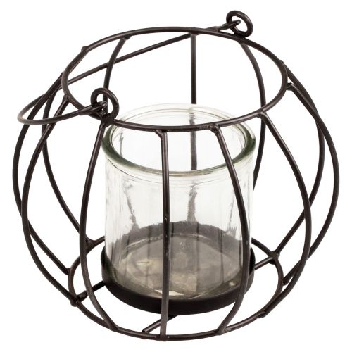 Floristik24 Kerti lámpás fém fekete lámpa akasztáshoz Ø16,5cm