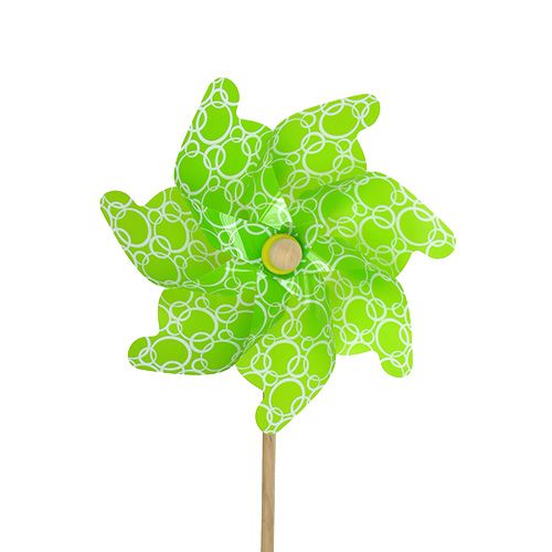 Floristik24 Szélmalom Ø22cm zöld 2db