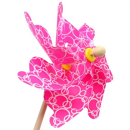 Floristik24 Szélmalom Ø42cm rózsaszín L110cm