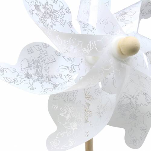 Floristik24 Szélmalom fehér Ø30cm