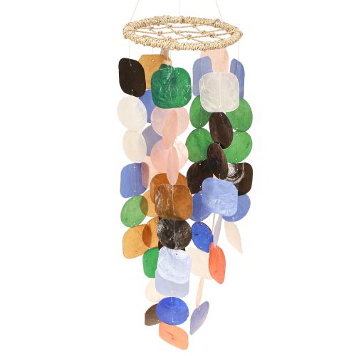 tételeket Szélcsengő Capiz kagylók Tengerészeti dekorációs akasztó Ø14,5cm 55cm