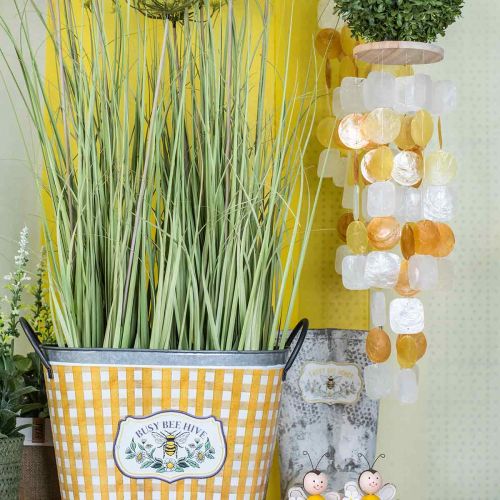 Floristik24 Szélcsengő capiz kagylóval, natúr díszítéssel, kagylómobil L85cm Ø13cm