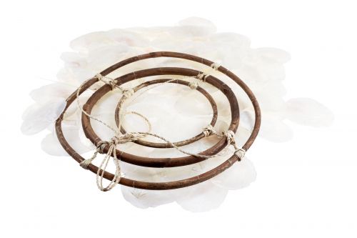 Floristik24 Szélcsengő tengeri csengő Capiz natúr kagyló 90cm