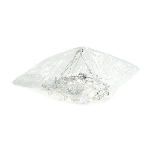 Floristik24 Karácsonyi szélcsengő fémből, fehér Ø17cm