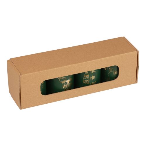 tételeket Zöld karácsonyi gyertyák, 4 db-os készlet, Ø5cm, M6cm, adventi dekoráció