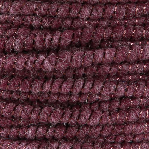 Floristik24 Gyapjúszál drótfilczsinórral csillámlila Ø5mm 33m