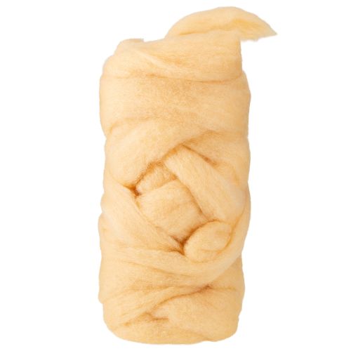 Gyapjúszalag, krémnarancs, 10m gyapjú koszorúkhoz és virágdíszekhez