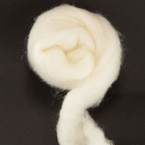 tételeket Fehér gyapjúszalag, 2m, dekoratív gyapjú kézműveskedéshez és csomagoláshoz