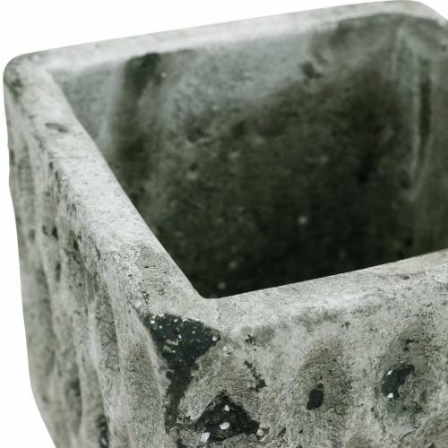 Floristik24 Kaspó, kerámia edény, asztaldísz antikolt hatású M8cm 4db