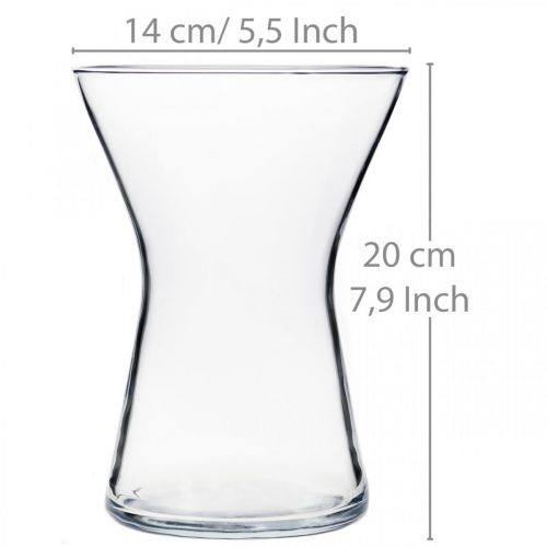 tételeket X-üveg váza átlátszó Ø14cm H19cm