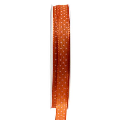 tételeket Ajándék szalag pontozott dekoratív narancssárga szalag 10mm 25m