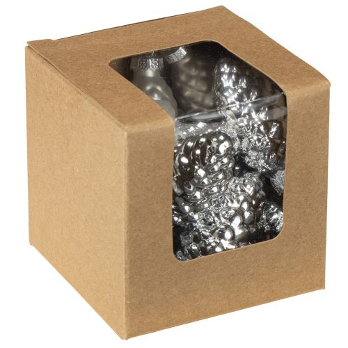 tételeket Üvegből készült ezüst tölcsérek keveréke 5cm 14 db