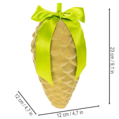 Műfenyőtoboz medálok ajándék szalaggal és masnival, 23 cm, 3 darab | Floristik24.hu