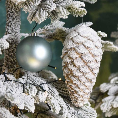 Floristik24 Nagy díszkúp akasztáshoz Műhó kúp 23cm