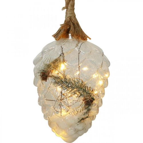 Floristik24 Kúpos megvilágítású karácsonyi dekoráció LED-es lámpák időzítője H21cm