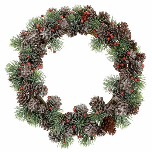 Floristik24 Kúpkoszorú hóval borított Ø23cm