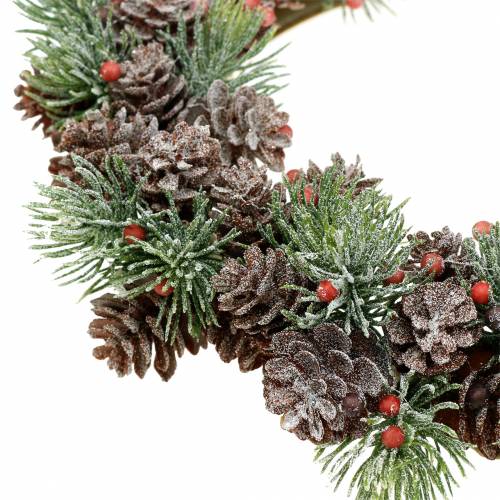 Floristik24 Kúpkoszorú hóval borított Ø23cm