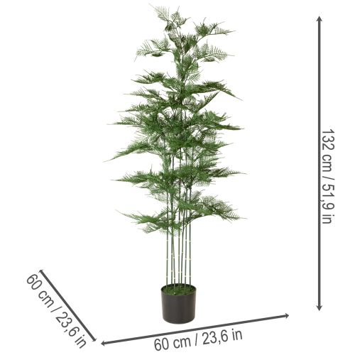 Műbambusz fa, zöld, 132 cm, szobanövény | Floristik24.hu