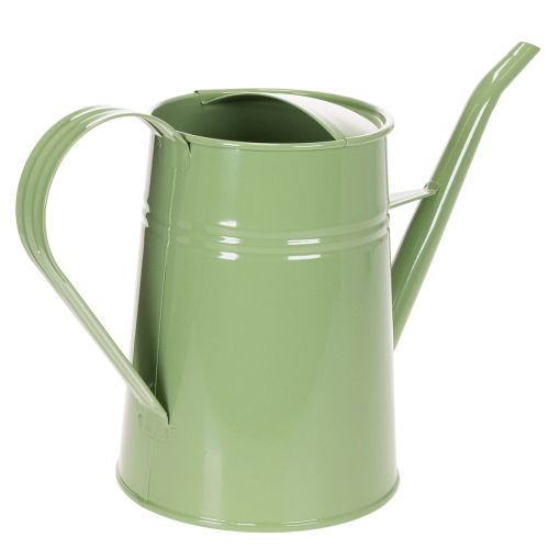Vintage fém beltéri öntözőkanna, mentazöld, 1,7L, díszváza, retró dizájn, M23cm | Floristik24.hu