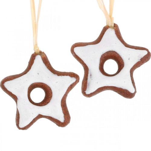 Floristik24 Karácsonyfadíszek fahéjas csillagok deco csillag műanyag 5cm 24db