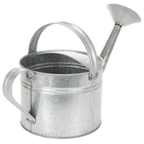 Vintage cink öntözőkanna, 27 cm - virágtartó kertbe és teraszra, fém virágcserép | Floristik24.hu