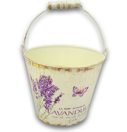Cink vödör levendula Ø17cm H14cm