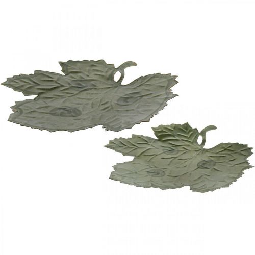 tételeket Fém dekoratív őszi levelek dísztál Ø33/40cm 2 db-os készlet