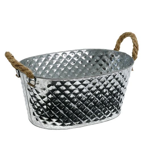 Cink tál nagy ovális 31cm x 20cm H15cm