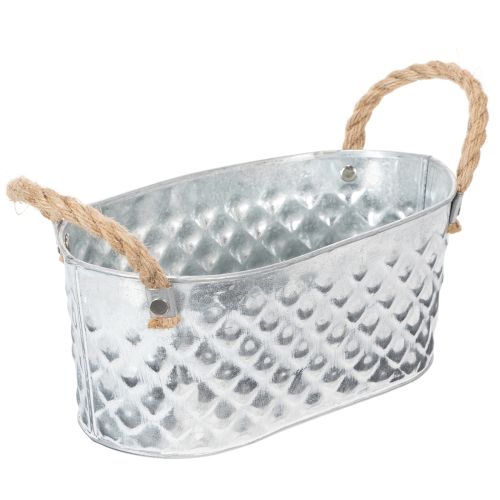 Cink tál ovális 23cm x 12cm M10.5cm | Floristik24.hu