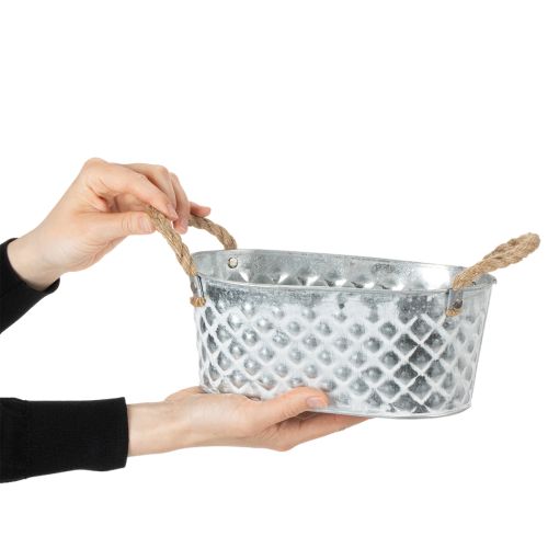 Cink tál ovális 23cm x 12cm M10.5cm | Floristik24.hu