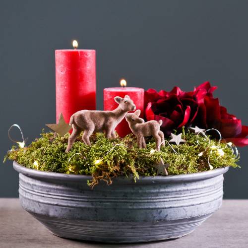 Floristik24 Cink tál Ø31,5cm H10cm