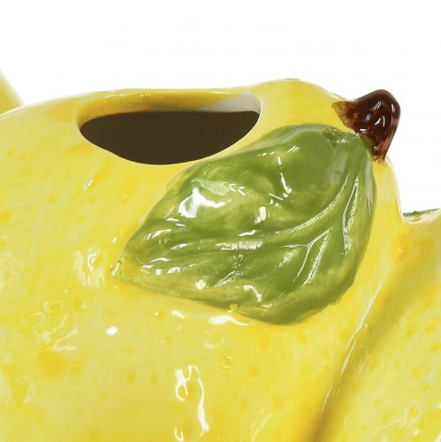 Floristik24 Citromos dekoratív váza kerámia 3 nyílással 21,5x11x8cm