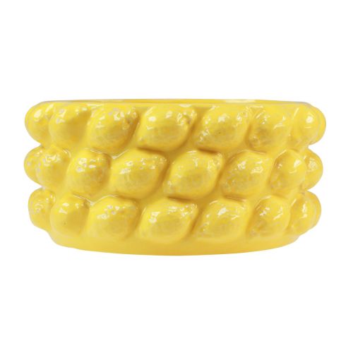 tételeket Ültetőgép citrom kerámia tál virágtartó sárga Ø26cm H12cm