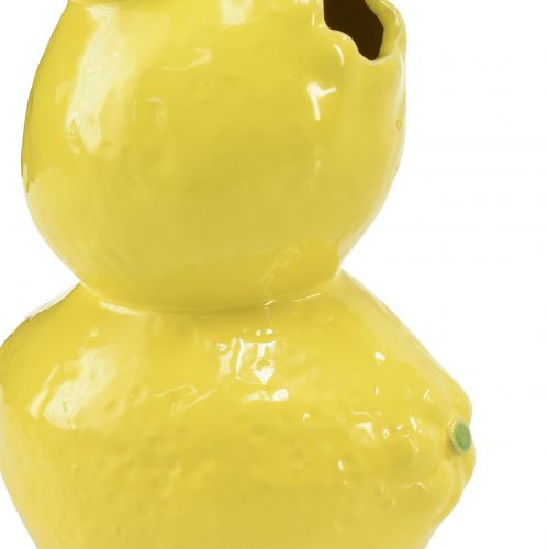 tételeket Citromos váza virágváza sárga nyári dekoráció kerámia H20cm
