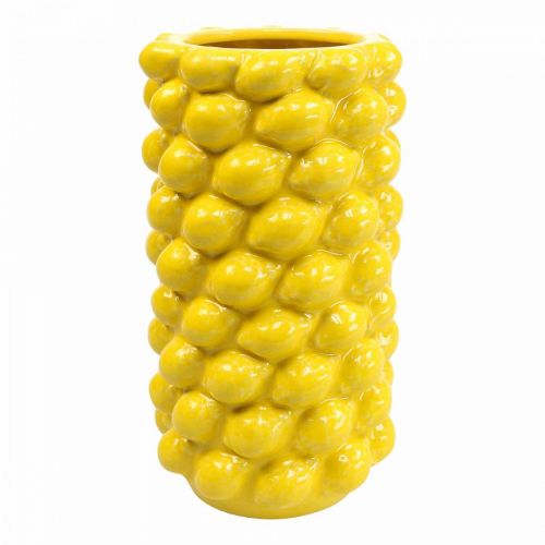 Floristik24 Citromváza váza citromsárga nyári dekoráció Ø15cm H30cm