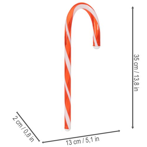 Mesterséges Cukorpálca Piros-Fehér Dekoráció 35cm 3db | Floristik24.hu