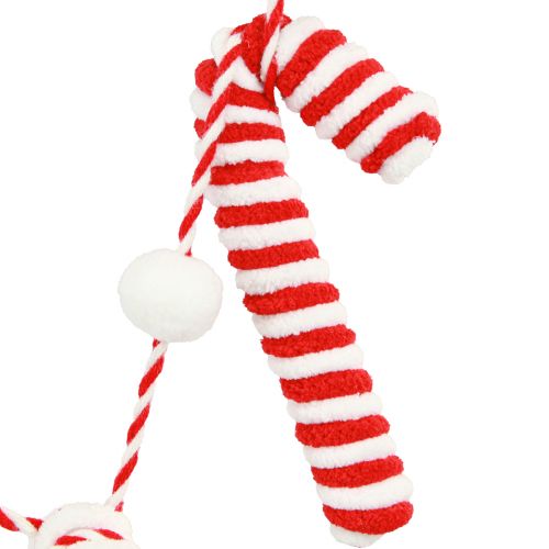 tételeket Cukorpálca girland karácsonyi piros-fehér dekoráció 120cm