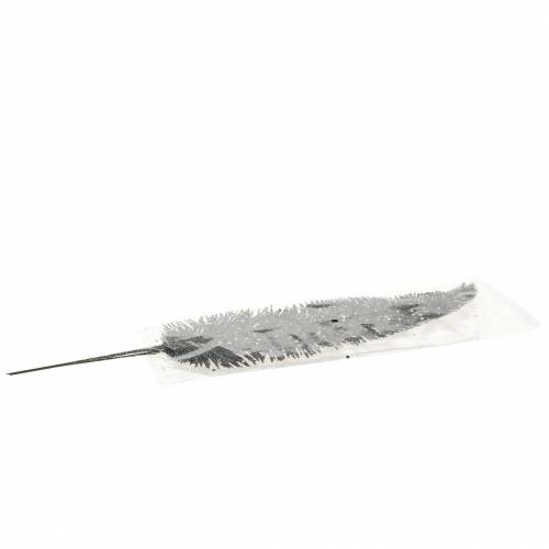 Floristik24 Dekoratív páfrány csillogó fekete 3db