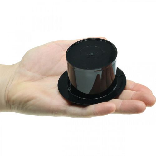 tételeket Díszhenger, szilveszteri dekoráció, kalap ültetéshez, ültető újév Fekete H5cm L12cm 20 db