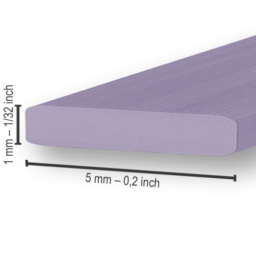 tételeket Alumínium lapos drót, levendula, 5mm, 10m, dekorációs drót, kézműves drót