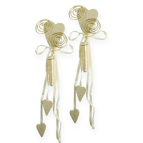 Pad akasztó csővel és szívvel 18cm 6db