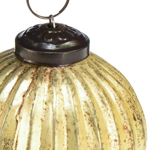 tételeket Fagolyók arany karácsonyi golyók üveg Ø7cm H7,5cm 6db