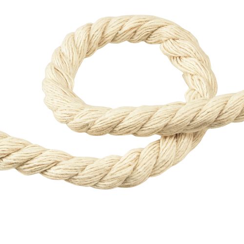 tételeket Pamutzsinór dekoratív zsinórkrém Ø6mm 5m egyenként 2db