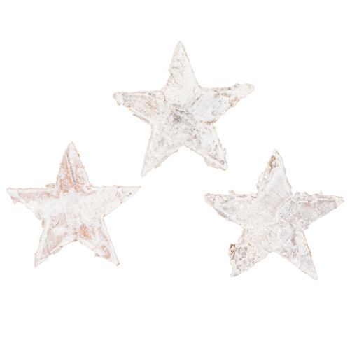 Nyírfa csillagok mini 2cm - 2.5cm fehérre meszelt 150 db vétel | Floristik24.hu
