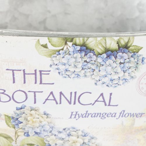 tételeket Virágtál fülekkel, hortenzia mintával, fém, 26×13×14,5cm