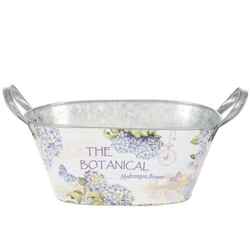 tételeket Ovális fém virágtál hortenziákhoz, fülekkel, 32×15×15cm