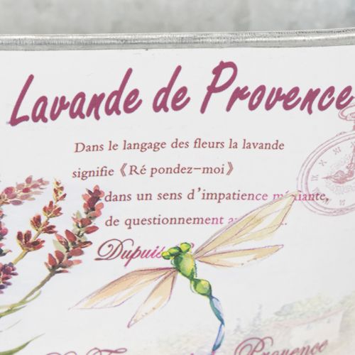 tételeket Ovális fém virágtál fülekkel, levendula, 32×15×15cm