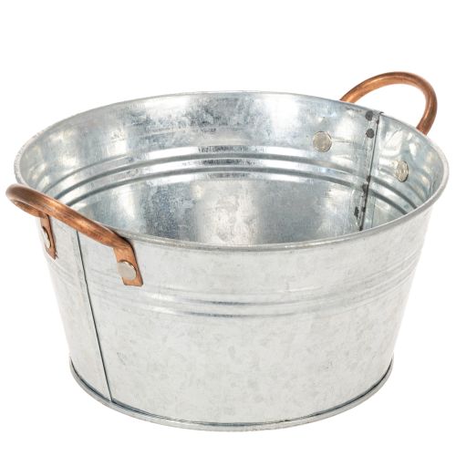 Kerek virágtál fülekkel, fémtál Ø17,5cm M9cm