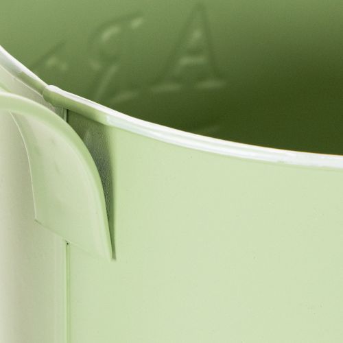 Virágcserép, díszes öntözőkanna, mentazöld cink kaspó, Ø16.5cm | Floristik24.hu