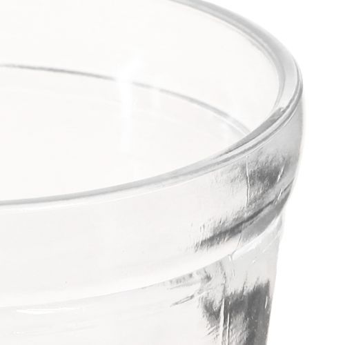 Floristik24 Virágcserepes üveg ültető átlátszó Ø11cm H10,5cm 2db